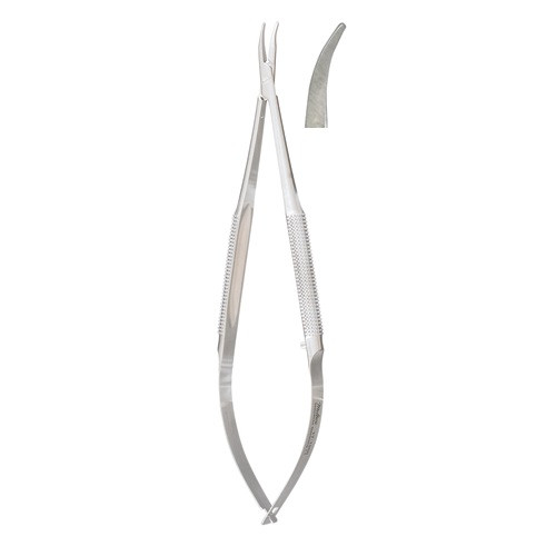Miltex Microsurgical Needle Holder with Curved Jaws (17-1000)