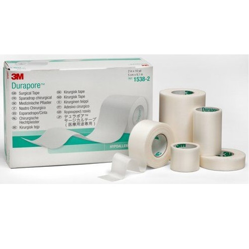 3M 2" x 10 Yards Durapore Surgical Tape (1538-2) 3M 2" x 10 Yards Durapore Surgical Tape (1538-2)