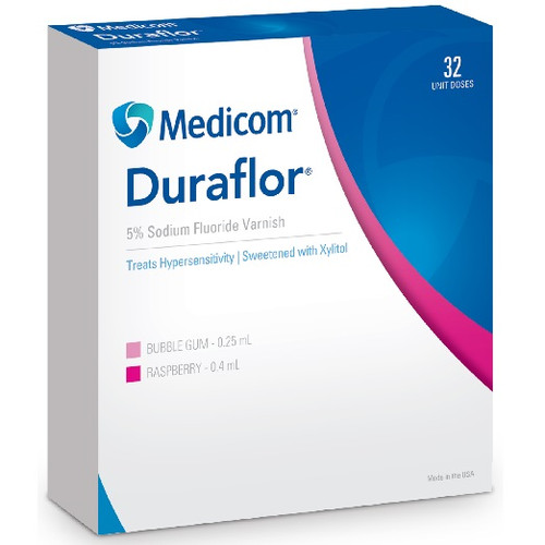 Medicom Duraflor 5% Sodium Fluoride Varnish with Bubble Gum Flavor (1011-BG32) Medicom Duraflor 5% Sodium Fluoride Varnish with Bubble Gum Flavor (1011-BG32)
