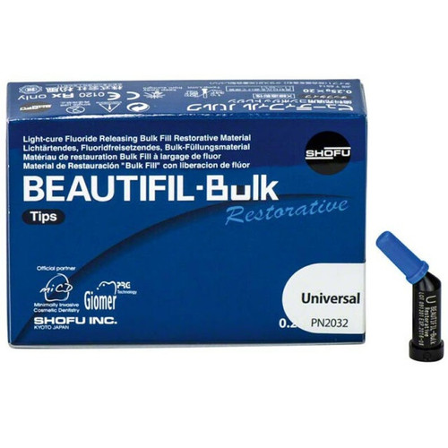 Shofu Universal Shade Beautifil-Bulk Restorative Bulk Fill in 0.25g Tip - 20 Tips/Box Shofu Universal Shade Beautifil-Bulk Restorative Bulk Fill in 0.25g Tip - 20 Tips/Box