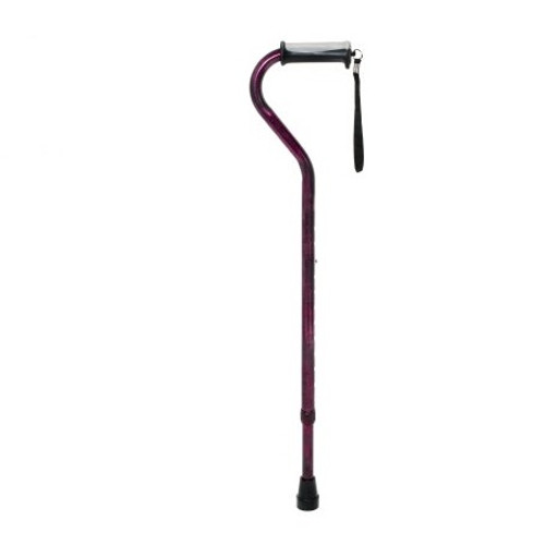 Drive Medical Red Crackle Aluminum Cane with Offset-Handle (RTL10372RC) Drive Medical Red Crackle Aluminum Cane with Offset-Handle (RTL10372RC)
