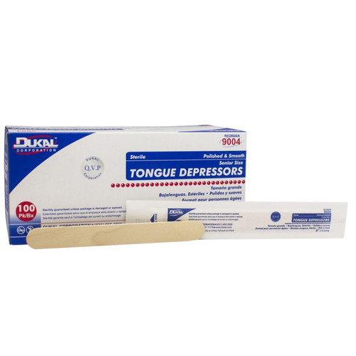 Dukal 6" Sterile Senior Tongue Depressor (9004)