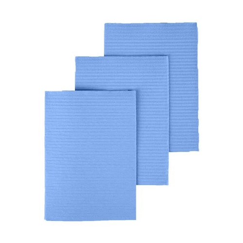 Medicom 13" x 18" Blue SafeBasics Dry-Back Plus Patient Bib (8382) Medicom 13" x 18" Blue SafeBasics Dry-Back Plus Patient Bib (8382)