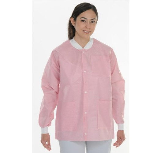 ValuMax Medium Light Pink Hip Length Extra-Safe™Jacket - 10/Pack