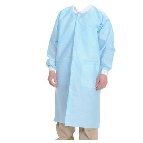 Valumax Large Sky Blue Extra-Safe Lab Coat - 10/Pack