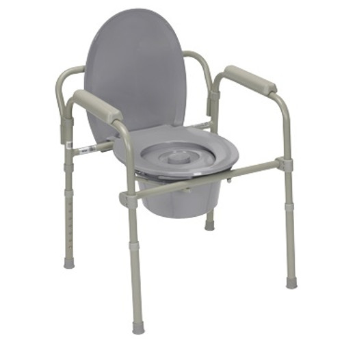 FEI Adjustable X-Wide Folding Bariatric Commode with Fixed Arms (43-2332) FEI Adjustable X-Wide Folding Bariatric Commode with Fixed Arms (43-2332)