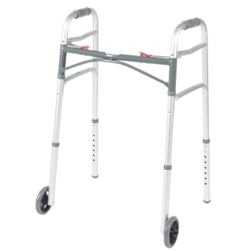 Junior Folding 2-Button Walker with 5" Wheels (43-2122)