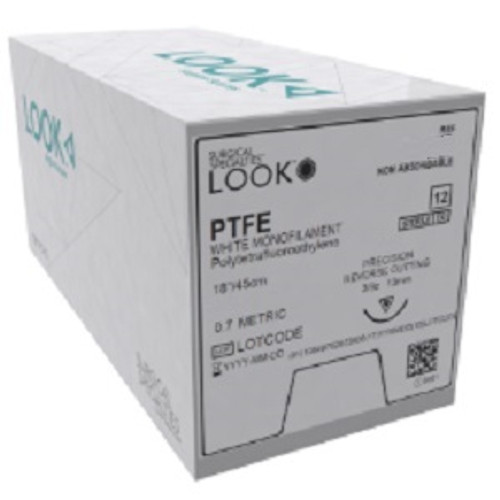 Look® 4-0 x 18" White PTFE Suture with PC-31 Needle - 12/Box (821B) Look® 4-0 x 18" White PTFE Suture with PC-31 Needle - 12/Box (821B)