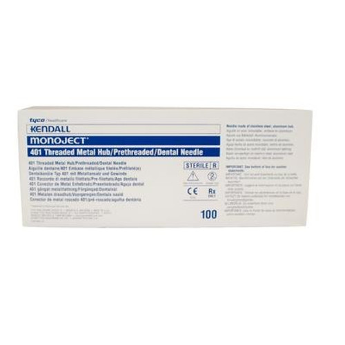 Covidien 25G Long Monoject™ 401 Red Metal Hub Dental Needle (8881401031)