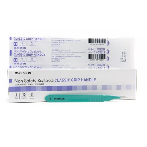 McKesson #11 Sterile Non-Safety Scalpels (16-63811) McKesson #11 Sterile Non-Safety Scalpels (16-63811)