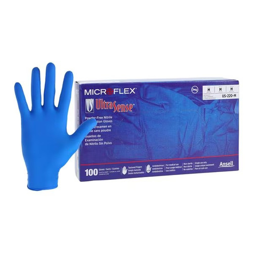 Ansell Medium UltraSense US-220 Nitrile Exam Gloves (US-220-M) Ansell Medium UltraSense US-220 Nitrile Exam Gloves (US-220-M)