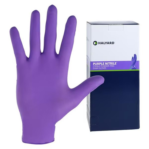 Medium Sterile Purple Nitrile Exam Glove - 400/Case (52102)