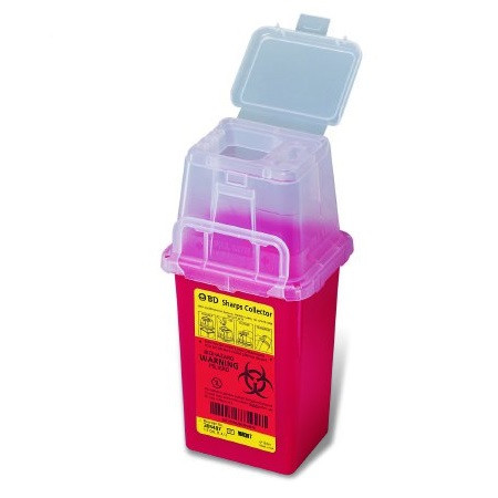 Becton-Dickinson 1.5 Quart Red Phlebotomy Sharps Collector (305487)