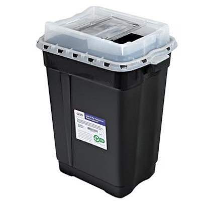Becton-Dickinson 19 Gallon Black RCRA Hazardous Waste Collector (305072)