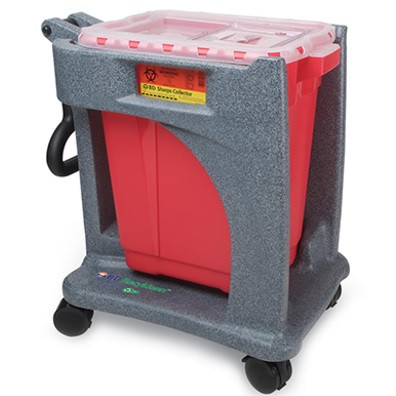  Becton Dickinson Gray Basic Sharps Container Trolley for 9 Gallon (305090)