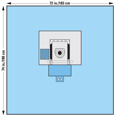Halyard Ocuarts 72" x 74" Sterile Ophthalmic Drape (89354)