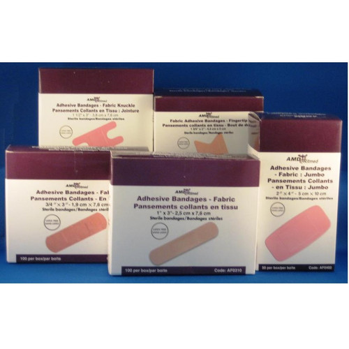 1" x 3" Sterile Ritmed® Fabric Adhesive Bandages - 100/Box (AF0310)