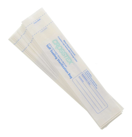 Crosstex 2-1/2" x 1-1/2" x 10-1/2" Self-Sealing Paper Autoclave Bag (OC) Crosstex 2-1/2" x 1-1/2" x 10-1/2" Self-Sealing Paper Autoclave Bag (OC)