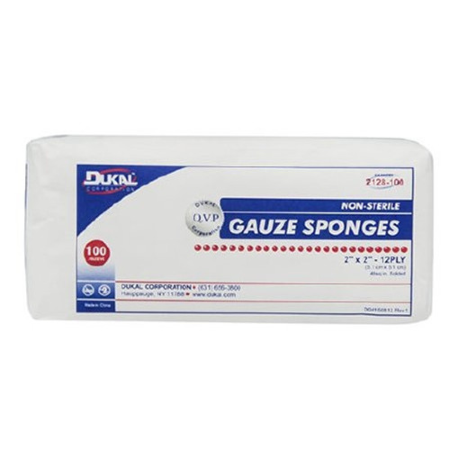 Dukal 2" x 2" Non-Sterile 12-Ply Gauze Sponge (2128-100) Dukal 2" x 2" Non-Sterile 12-Ply Gauze Sponge (2128-100)