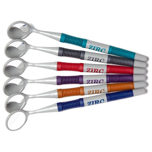 Zirc #4 Crystal HD Mouth Mirror with Jewel-Colored Soft Grip Handle (50Z363-JWL) Zirc #4 Crystal HD Mouth Mirror with Jewel-Colored Soft Grip Handle (50Z363-JWL)