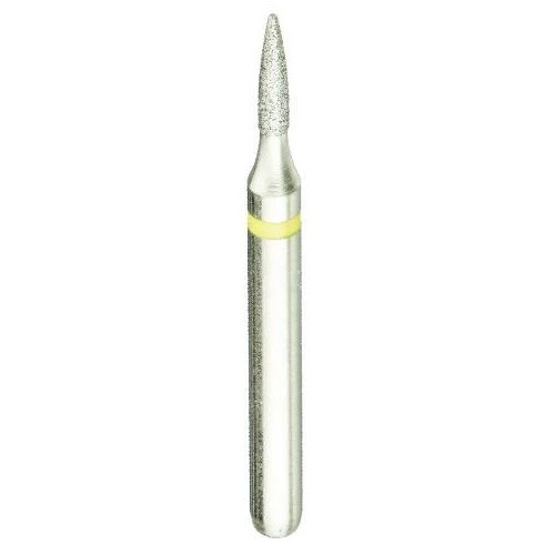 A25 860/010 Coarse Silver Shank Flame Multi-Use Diamond Bur - 5/Pack (A25 860/010C)