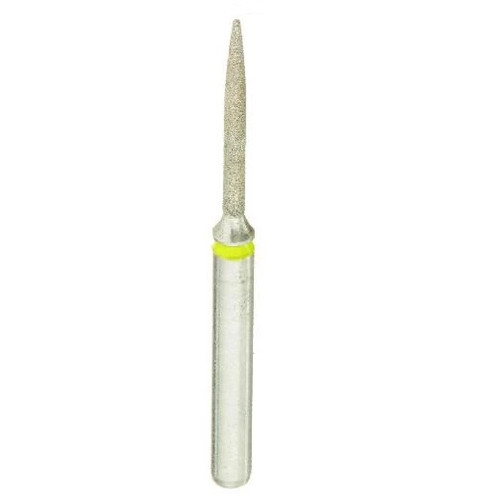 B8S 862/010 Medium Silver Shank Flame Multi-Use Diamond Bur - 5/Pack (B8S 862/010M)