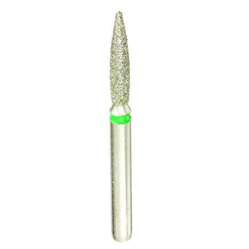 B9S 30011/014 Coarse Silver Shank Flame Multi-Use Diamond Bur - 5/Pack (B9S 30011/014C)