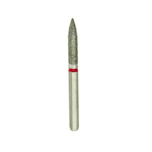 B9M 862/016 Medium Silver Shank Flame Multi-Use Diamond Bur - 5/Pack (B9M 862/016M)