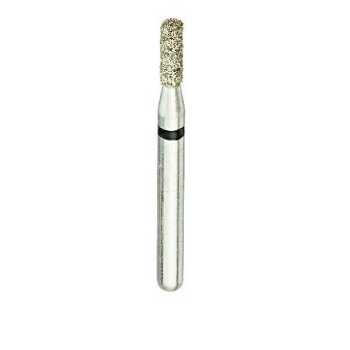 A13 835/012 Super Coarse Silver Shank Flat End Cylinder Multi-Use Diamond Bur - 5/Pack (A13 835/012XC)