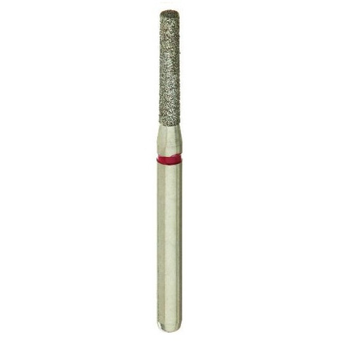 B1 836/014 Fine Silver Shank Flat End Cylinder Multi-Use Diamond Bur - 5/Pack (B1 836/014F)