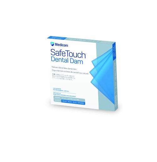 Medicom 5" x 5" Blue Unscented Heavy-Gauge Dental Dam (1255HB)