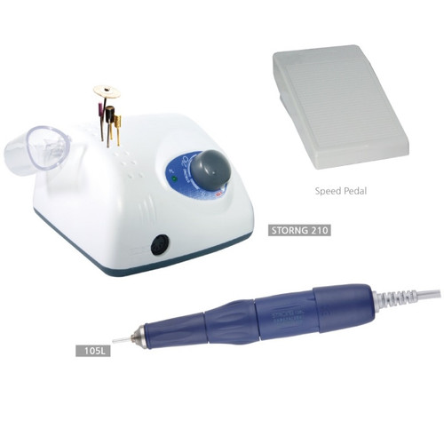 Saeshin Strong 210 Carbon Brush Motor with Speed Pedal & 105L Handpiece  Saeshin Strong 210 Carbon Brush Motor with Speed Pedal & 105L Handpiece