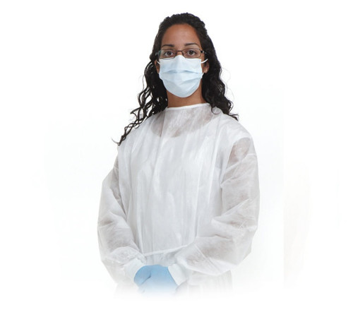 AMD-Medicom SafeBasics® White X-Large Impervious Gown (8024) AMD-Medicom SafeBasics® White X-Large Impervious Gown (8024)