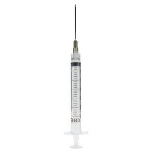 BD 23G x 1" Needle with 3mL Luer-Lok™ Tip Syringe (309571)