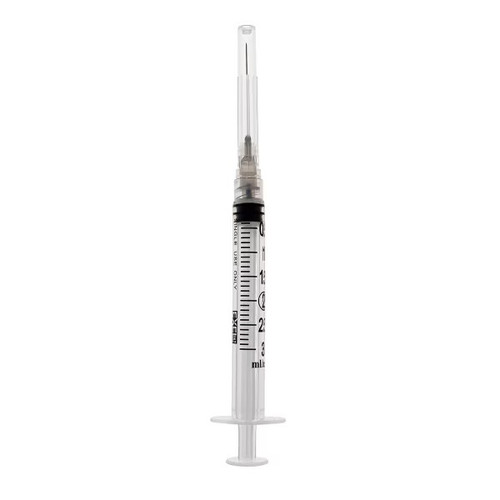 Exel Corporation 3cc Hypodermic Luer Lock Syringe with 27G x 1-1/4” Needle (26129)