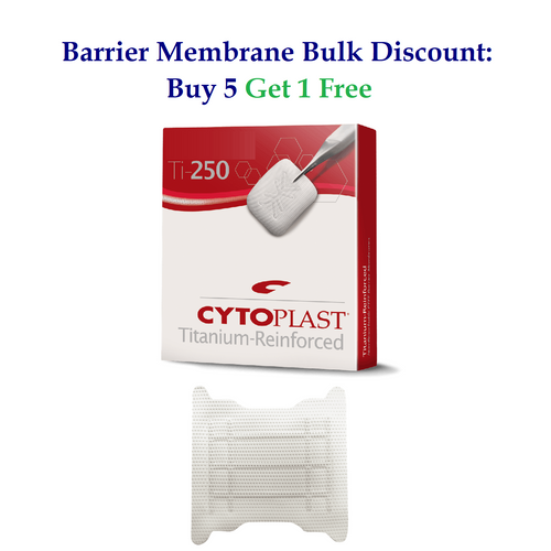 Osteogenics 38mm x 38mm Cytoplast™ Ti-250 Titanium-Reinforced PTFE Membrane (TI250PTC-2) Osteogenics 38mm x 38mm Cytoplast™ Ti-250 Titanium-Reinforced PTFE Membrane (TI250PTC-2)