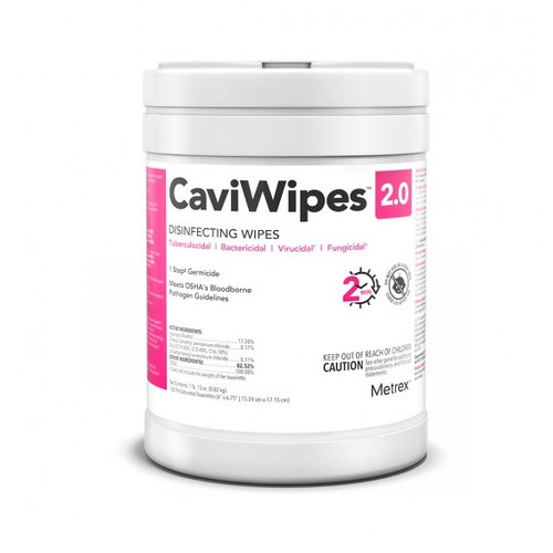Metrex 6" x 6-3/4" CaviWipes 2.0 Disinfecting Wipes (14-1100)