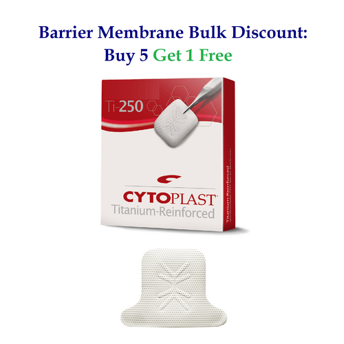 Osteogenics 30mm x 41mm Cytoplast™ Ti-250 Titanium-Reinforced PTFE Membrane (TI250PLT-2) Osteogenics 30mm x 41mm Cytoplast™ Ti-250 Titanium-Reinforced PTFE Membrane (TI250PLT-2)