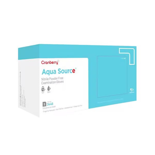 Cranberry USA Small Aqua Source Nitrile Powder-Free Exam Glove (CR3446)
