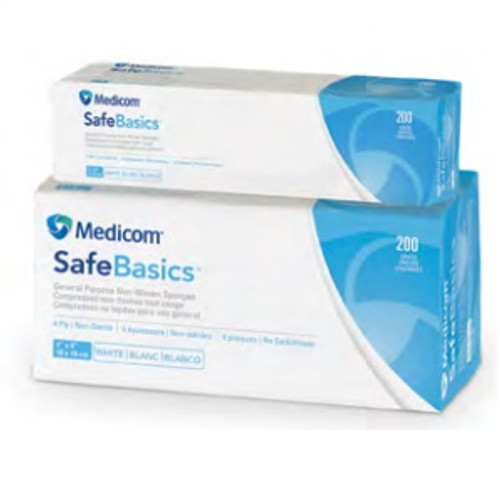 Medicom 4" x 4" Non-Woven SafeBasics Sponge (2100-CH)