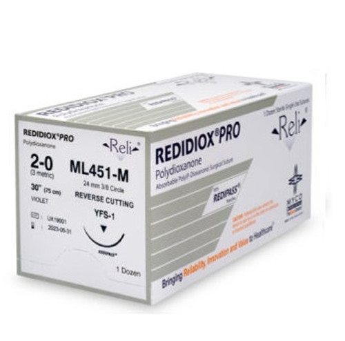 Myco 2-0 x 30" RELI® Pro Violet Polydioxanone Suture with FS-1 Needle (ML451-MV) Myco 2-0 x 30" RELI® Pro Violet Polydioxanone Suture with FS-1 Needle (ML451-MV)