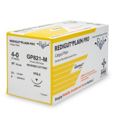 Myco 4-0 x 30" Reli® Pro Plain Gut Suture with FS-2 Needle (GP821-M)