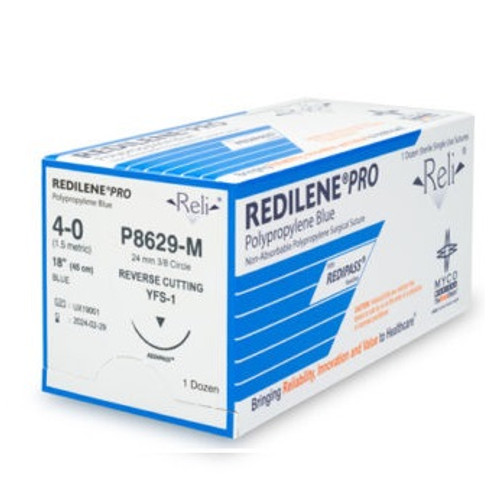 Myco 4-0 x 18" Reli® Redilene® Pro Blue Polypropylene Suture with FS-1 Needle (P8629-M) Myco 4-0 x 18" Reli® Redilene® Pro Blue Polypropylene Suture with FS-1 Needle (P8629-M)