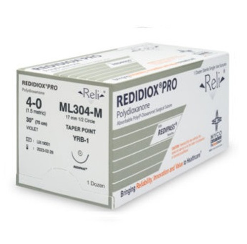 Myco 4-0 x 30" Reli® Redidox® Pro Violet Polydioxanone Suture with RB-1 Needle (ML304-M) Myco 4-0 x 30" Reli® Redidox® Pro Violet Polydioxanone Suture with RB-1 Needle (ML304-M)