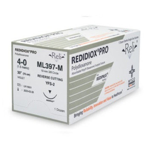 Myco 4-0 x 30" Reli® Redidiox® Pro Violet Polydioxanone Suture with FS-2 Needle (ML397-M) Myco 4-0 x 30" Reli® Redidiox® Pro Violet Polydioxanone Suture with FS-2 Needle (ML397-M)