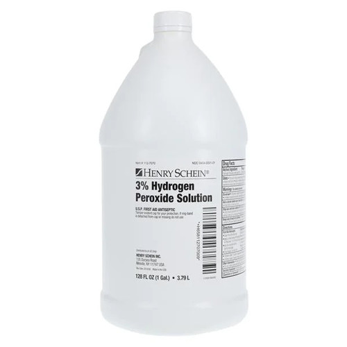 Henry Schein 3% Hydrogen Peroxide Antiseptic Solution in 1 Gallon Container (112-7070)