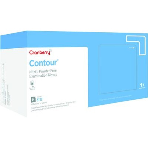 Cranberry USA Medium Contour Nitrile Powder-Free Exam Glove (CR3117)