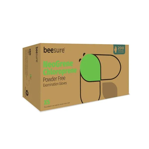EcoBee BeeSure Medium NeoGrene Chloroprene PF Exam Gloves (BE1187) EcoBee BeeSure Medium NeoGrene Chloroprene PF Exam Gloves (BE1187)