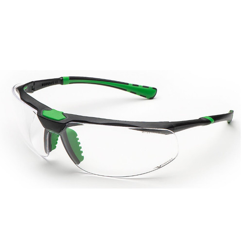 Univet Model 5X7 Clear Glasses with Black & Green Frames (MDU5031SC)