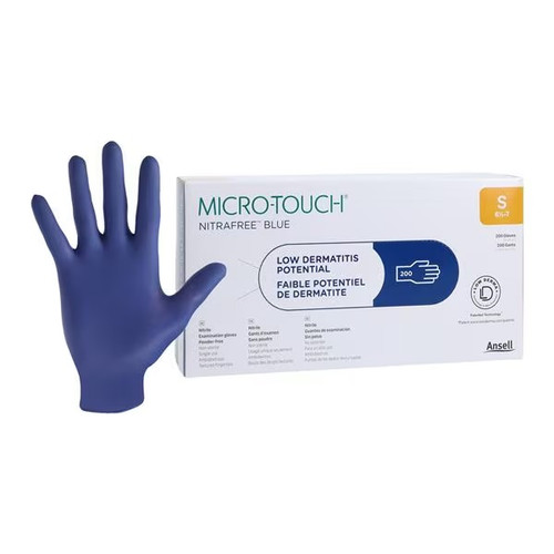 Ansell Small Blue Micro-Touch NitraFree Nitrile Exam Glove (313028070)